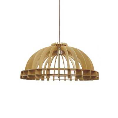 Einfache Pendelleuchte VINCE aus Holz, E27, natur