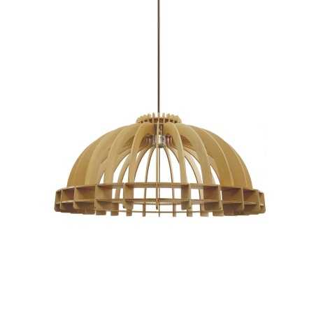 Einfache Pendelleuchte VINCE aus Holz, E27, natur