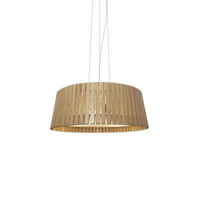Einfache Pendelleuchte ROMAN aus Holz, E27, natur