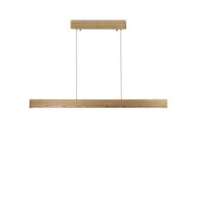 Einfache Pendelleuchte GOVEN aus Holz, LED, 15W 1350Lm natur
