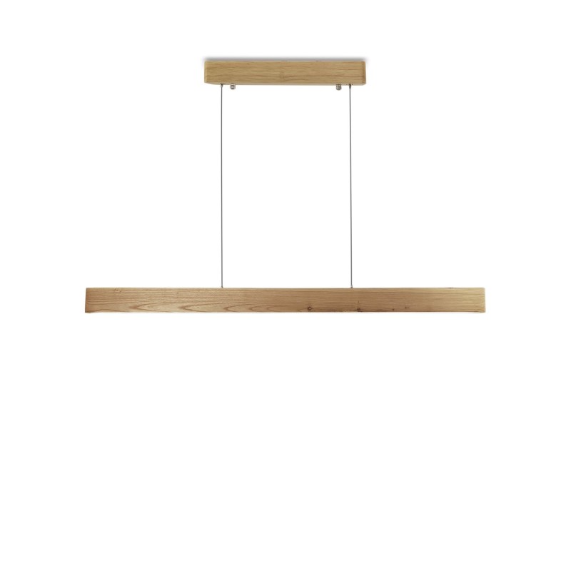 Einfache Pendelleuchte GOVEN aus Holz, LED, 15W 1350Lm natur