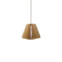 Einfache Pendelleuchte CLEDY aus Holz, E27, natur