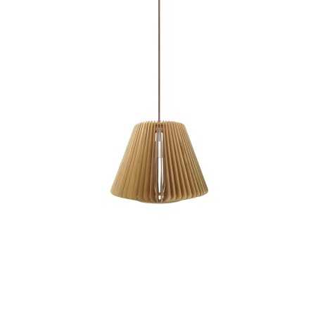 Einfache Pendelleuchte CLEDY aus Holz, E27, natur
