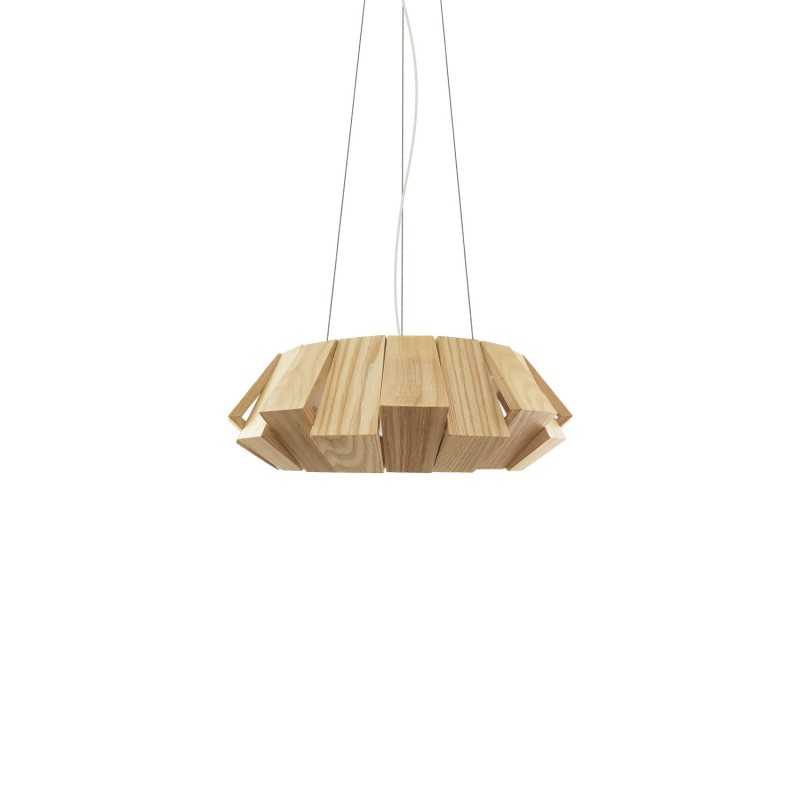Einfache Pendelleuchte LINEL aus Holz, LED, 18W 1480LM natur