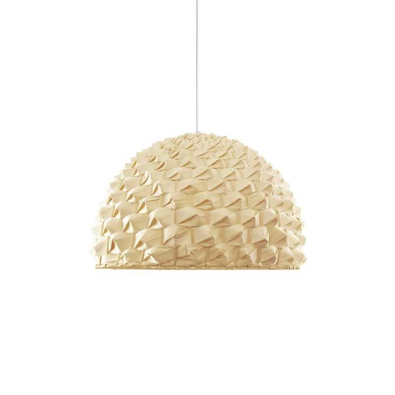 Einfache Pendelleuchte MUSAU aus Holz, E27, natur