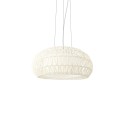 Einfache Pendelleuchte BIAIL aus Methacrylat, E27, weiss