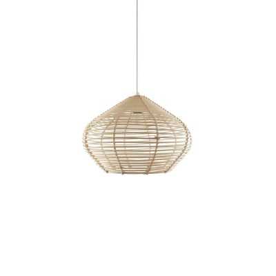 Einfache Pendelleuchte LAFON aus Holz, E27, natur