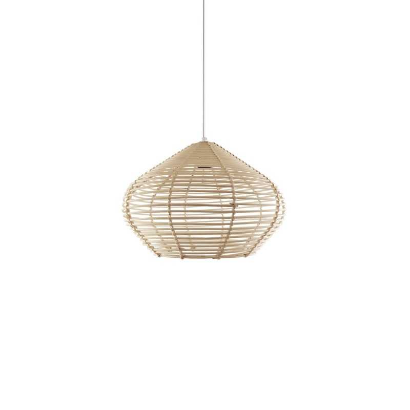 Einfache Pendelleuchte LAFON aus Holz, E27, natur