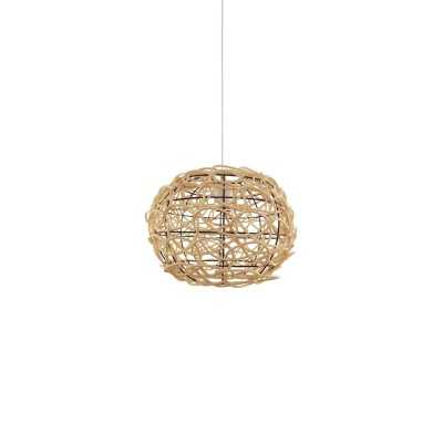 Einfache Pendelleuchte LIARD aus Holz, E27, natur