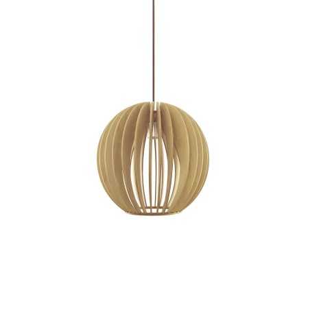 Einfache Pendelleuchte MOUSTER aus Holz, E27, natur