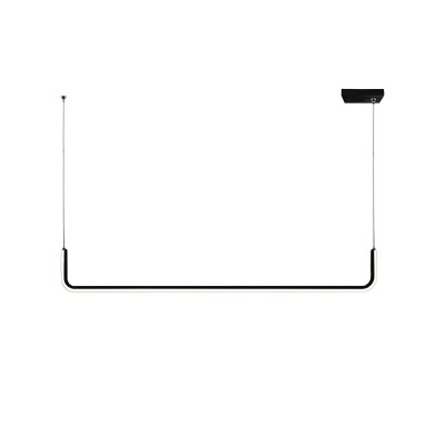 Einfache Pendelleuchte FAISE aus Aluminium, LED, 15W 720Lm schwarz