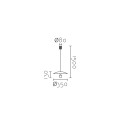 Einfache Pendelleuchte DORREA aus Aluminium, LED, 3W+6W 430Lm weiss