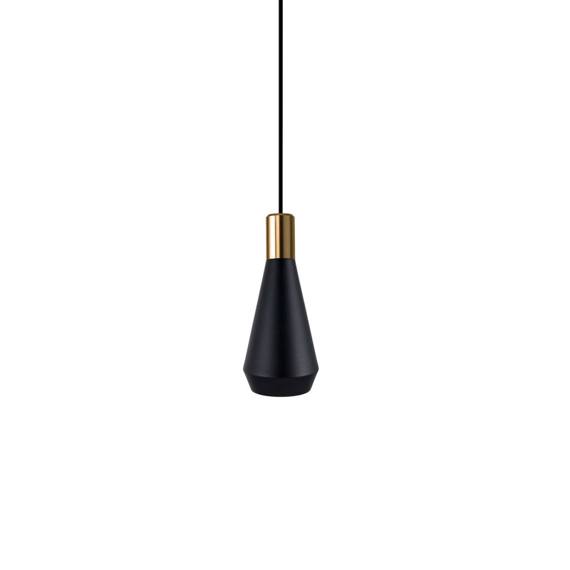 Einfache Pendelleuchte MUANCE aus Aluminium, GU10, schwarz
