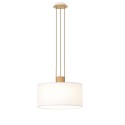 Einfache Pendelleuchte VALS aus Holz, E27, weiss