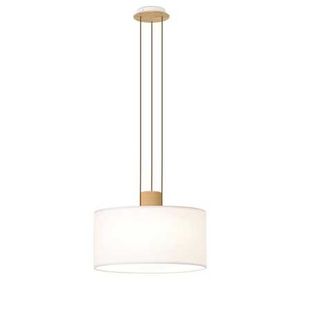 Einfache Pendelleuchte VALS aus Holz, E27, weiss