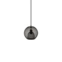 Einfache Pendelleuchte DOUMIS aus Eisen, E27, schwarz