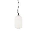 Einfache Pendelleuchte MUGUET aus Metall, E27, schwarz