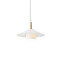 Einfache Pendelleuchte GODIN aus Aluminium, E27, weiss