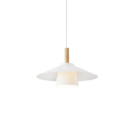Einfache Pendelleuchte GODIN aus Aluminium, E27, weiss