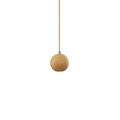 Einfache Pendelleuchte CANCE aus Holz, GU10, natur