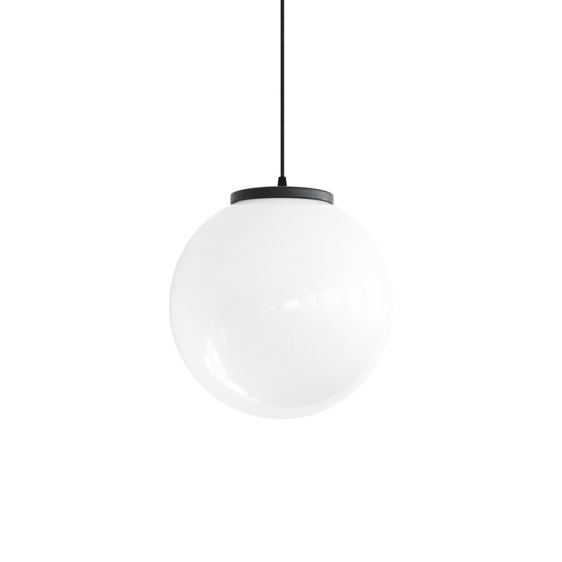 Einfache Pendelleuchte LAUROS aus Thermoplast, E27, weiss