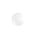 Einfache Pendelleuchte NUCES aus Metall, E27, weiss