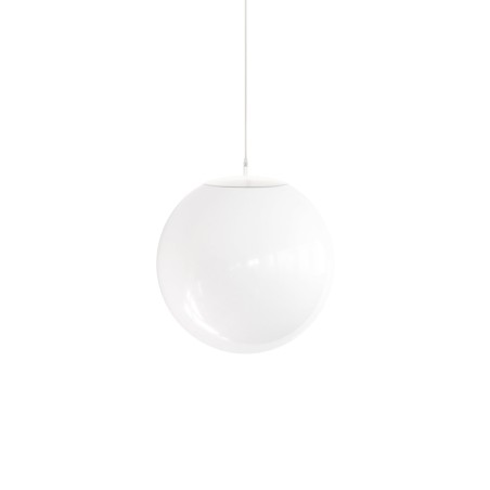 Einfache Pendelleuchte NUCES aus Metall, E27, weiss