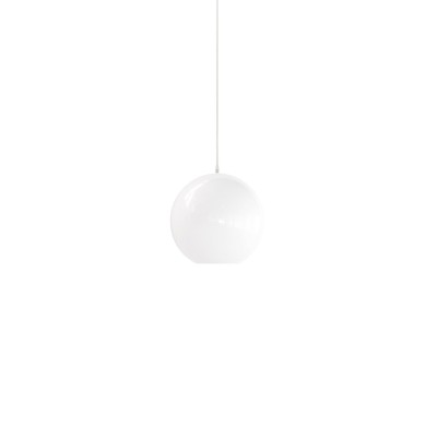 Einfache Pendelleuchte MOURIES aus Metall, E27, weiss