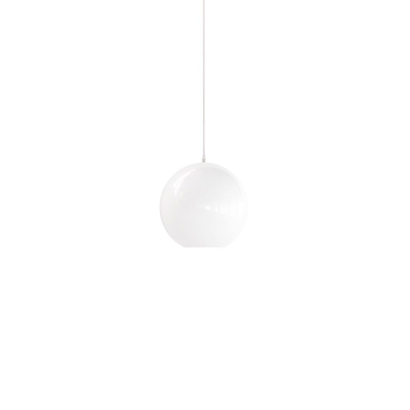 Einfache Pendelleuchte MOURIES aus Metall, E27, weiss