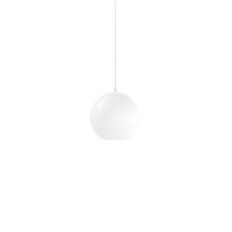Einfache Pendelleuchte MOURIES aus Metall, E27, weiss