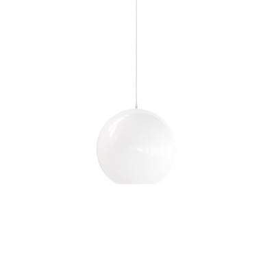 Einfache Pendelleuchte GONTIER aus Metall, E27, weiss
