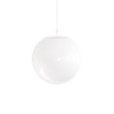 Einfache Pendelleuchte NOYS aus Metall, E27, weiss
