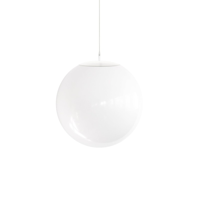 Einfache Pendelleuchte NOYS aus Metall, E27, weiss