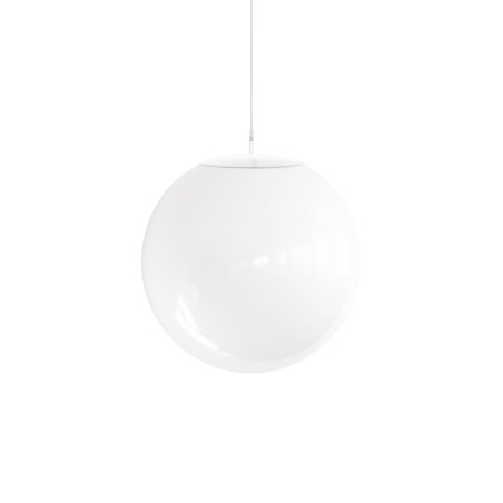 Einfache Pendelleuchte NOYS aus Metall, E27, weiss