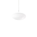Einfache Pendelleuchte SALAN aus Metall, E27, weiss