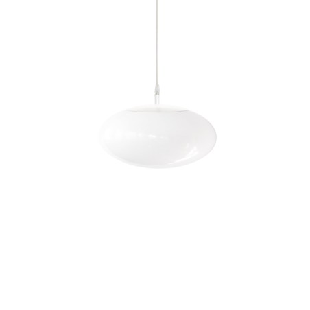 Einfache Pendelleuchte SALAN aus Metall, E27, weiss
