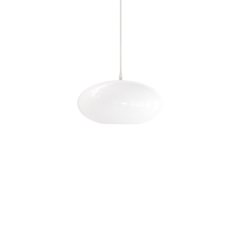 Einfache Pendelleuchte GOUNOD aus Metall, E27, weiss