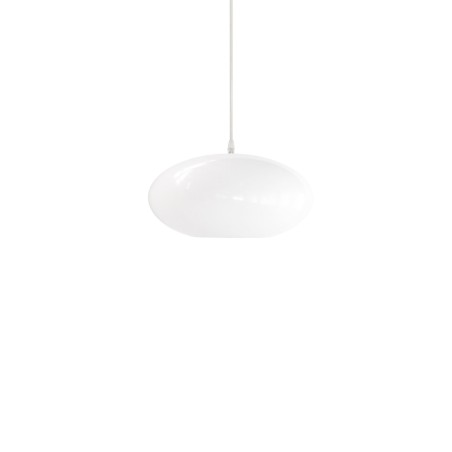 Einfache Pendelleuchte GOUNOD aus Metall, E27, weiss
