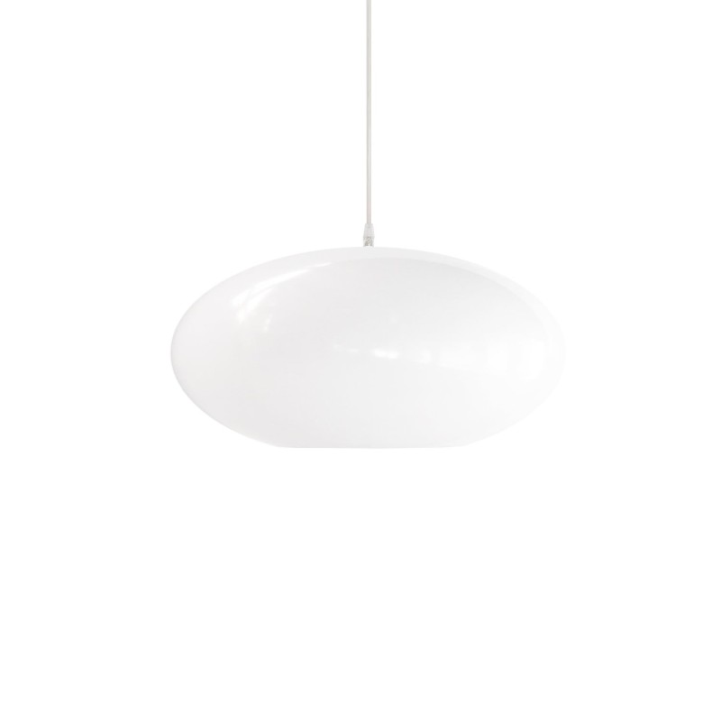 Einfache Pendelleuchte PATRANT aus Metall, E27, weiss