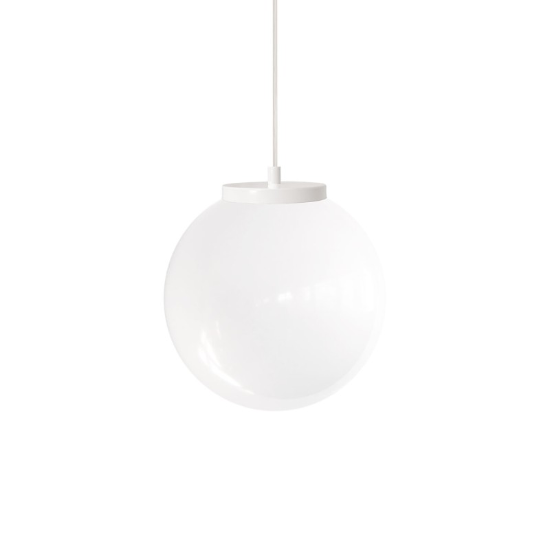 Einfache Pendelleuchte OUTRE aus Metall, E27, weiss