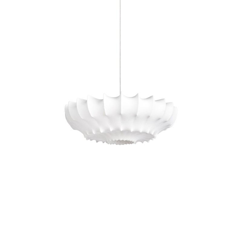 Einfache Pendelleuchte EVRIL aus Harzpolymer, E27, weiss