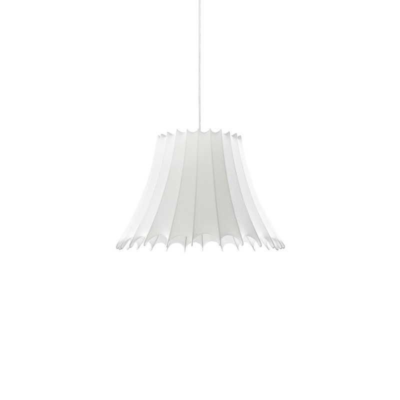 Einfache Pendelleuchte MUIRE aus Harzpolymer, E14, weiss