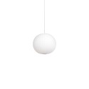 Einfache Pendelleuchte PUISY aus Harzpolymer, E27, weiss