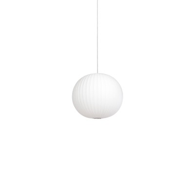 Einfache Pendelleuchte PUISY aus Harzpolymer, E27, weiss