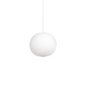 Einfache Pendelleuchte POESE aus Harzpolymer, E27, weiss