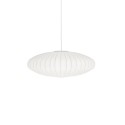 Einfache Pendelleuchte NOYER aus Harzpolymer, E27, weiss
