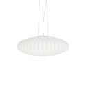 Einfache Pendelleuchte DOUCES aus Harzpolymer, E27, weiss