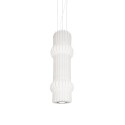 Einfache Pendelleuchte COUTY aus Harzpolymer, E27, weiss