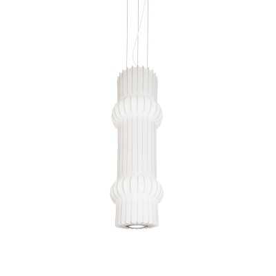 Einfache Pendelleuchte COUTY aus Harzpolymer, E27, weiss