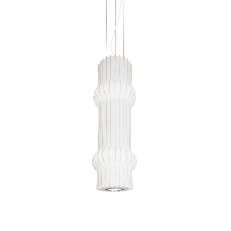 Einfache Pendelleuchte COUTY aus Harzpolymer, E27, weiss